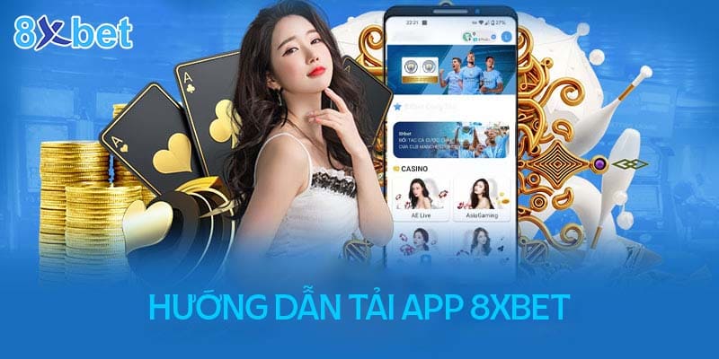 Hai điện thoại Android và iPhone đặt cạnh nhau khi tải app 8xbet về máy